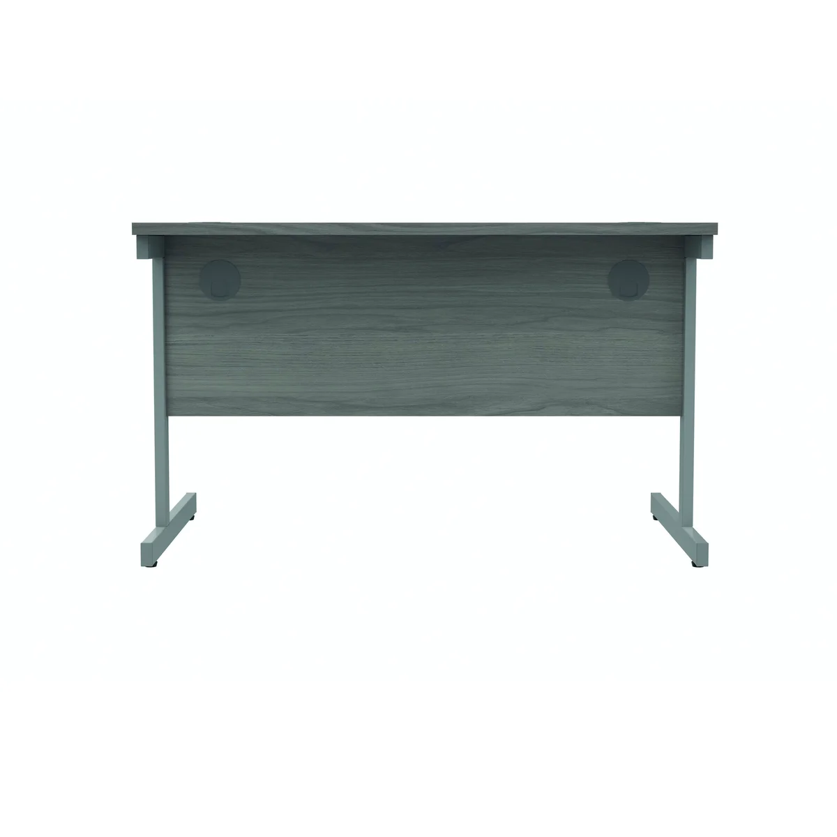 Polaris Rectangular Single Upright Cantilever Desk 1200x800x730mm Alaskan Grey Oak/Silver KF882342 - Image 4