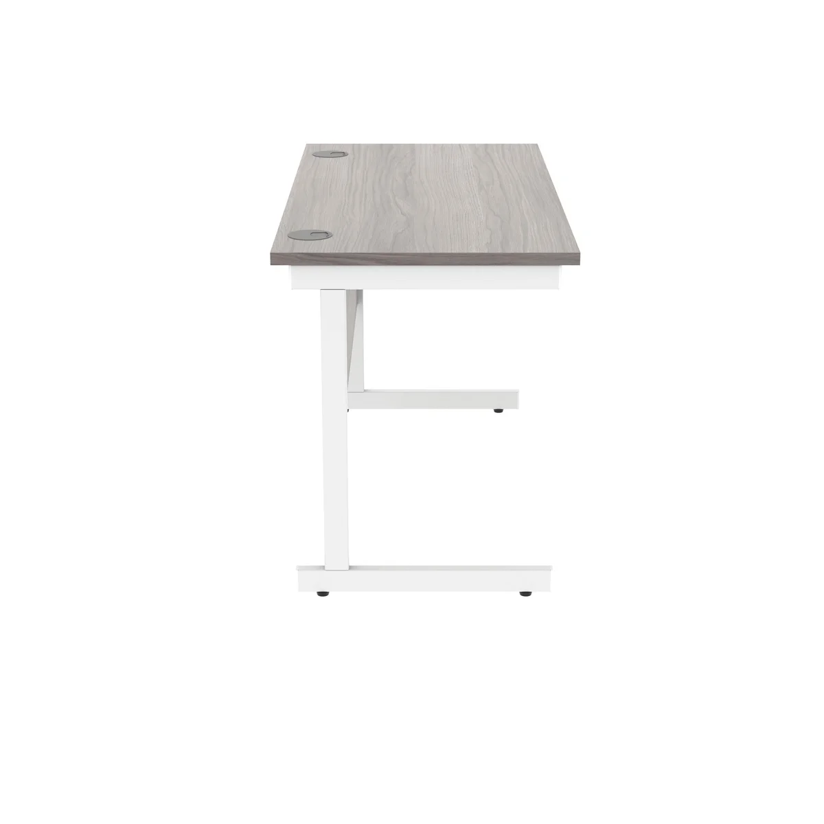 Polaris Rectangular Single Upright Cantilever Desk 1200x600x730mm Alaskan Grey Oak/White KF882343 - Image 2