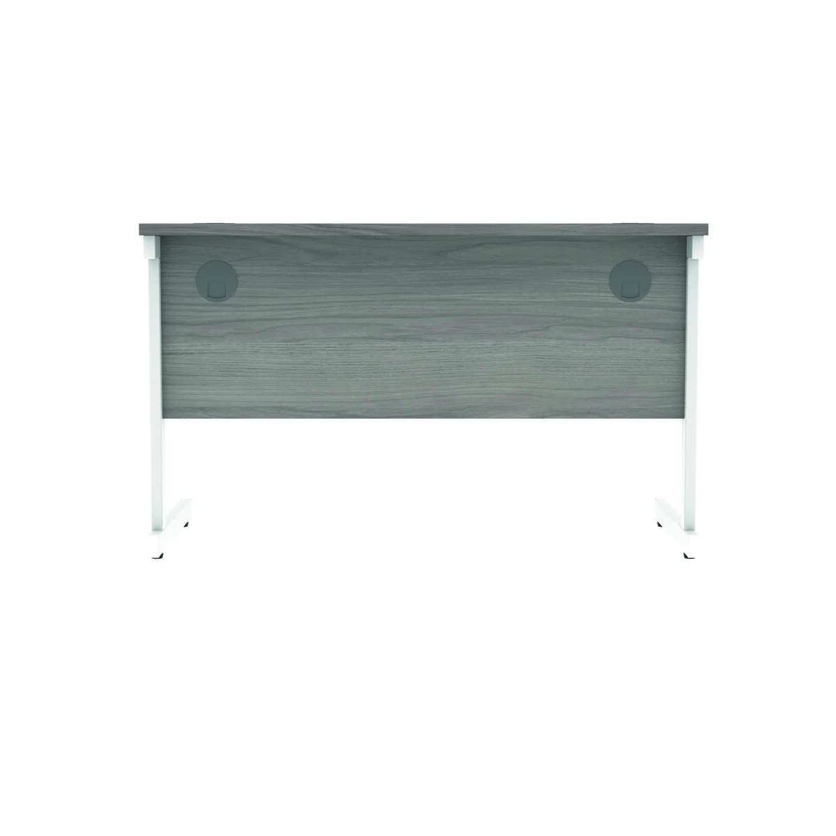 Polaris Rectangular Single Upright Cantilever Desk 1200x600x730mm Alaskan Grey Oak/White KF882343 - Image 4