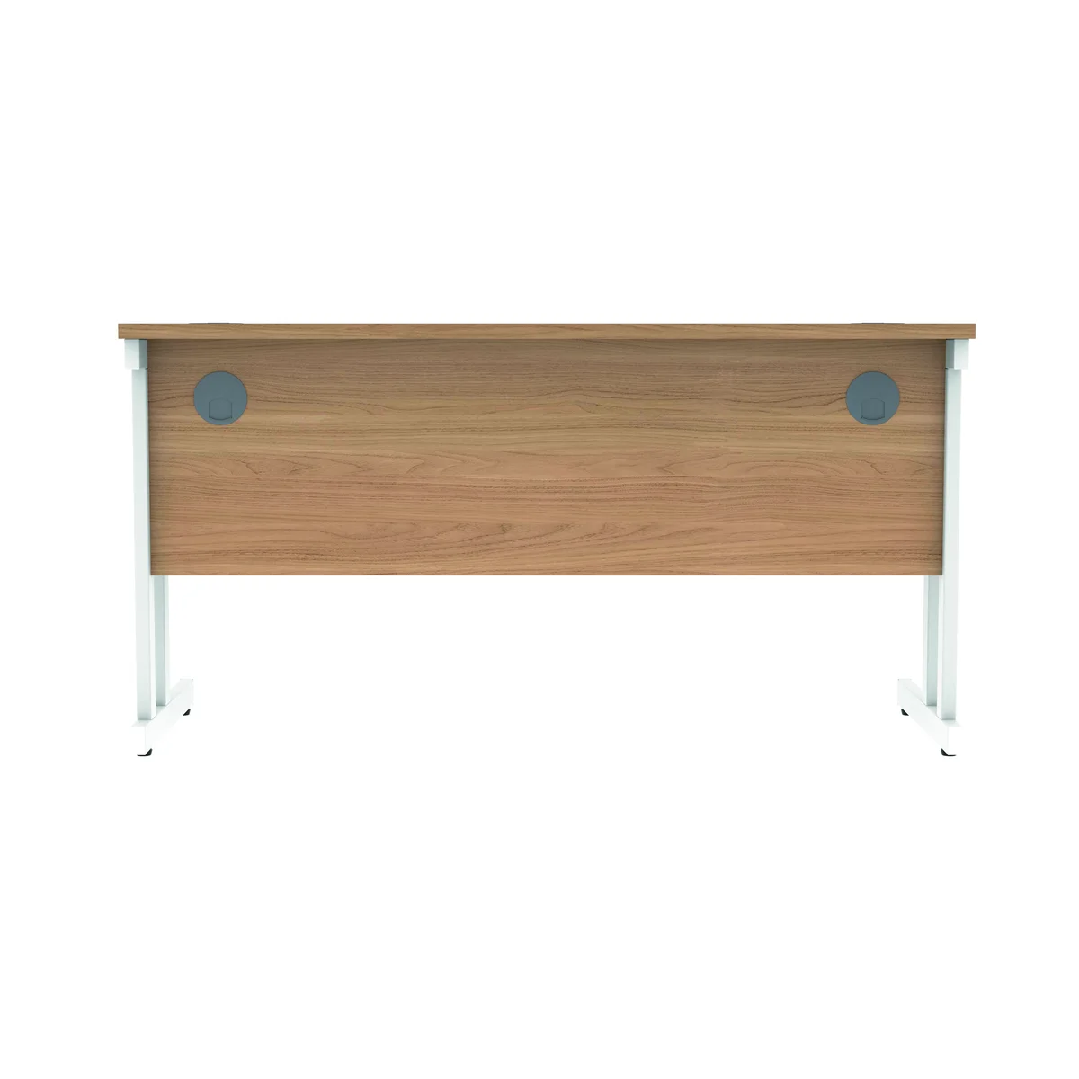 Polaris Rectangular Double Upright Cantilever Desk 1400x600x730mm Norwegian Beech/White KF882345 - Image 4