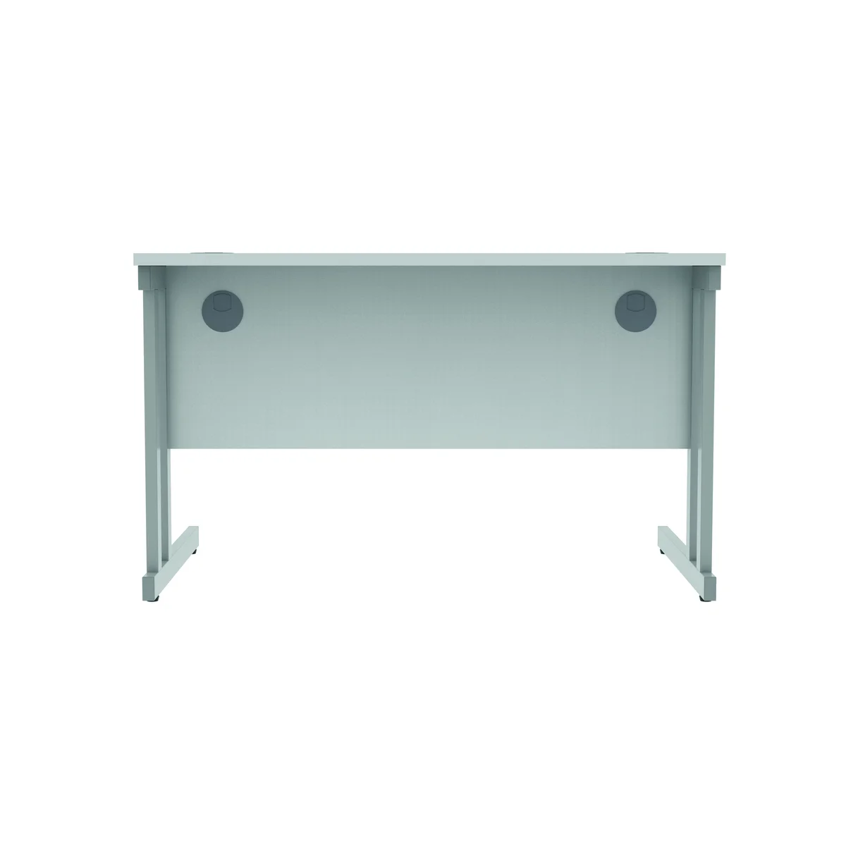 Polaris Rectangular Double Upright Cantilever Desk 1200x800x730mm Arctic White/Silver KF882347 - Image 4