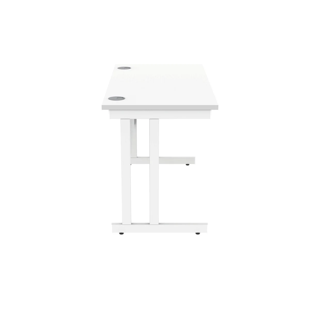 Polaris Rectangular Double Upright Cantilever Desk 1200x600x730mm Arctic White/White KF882352 - Image 2