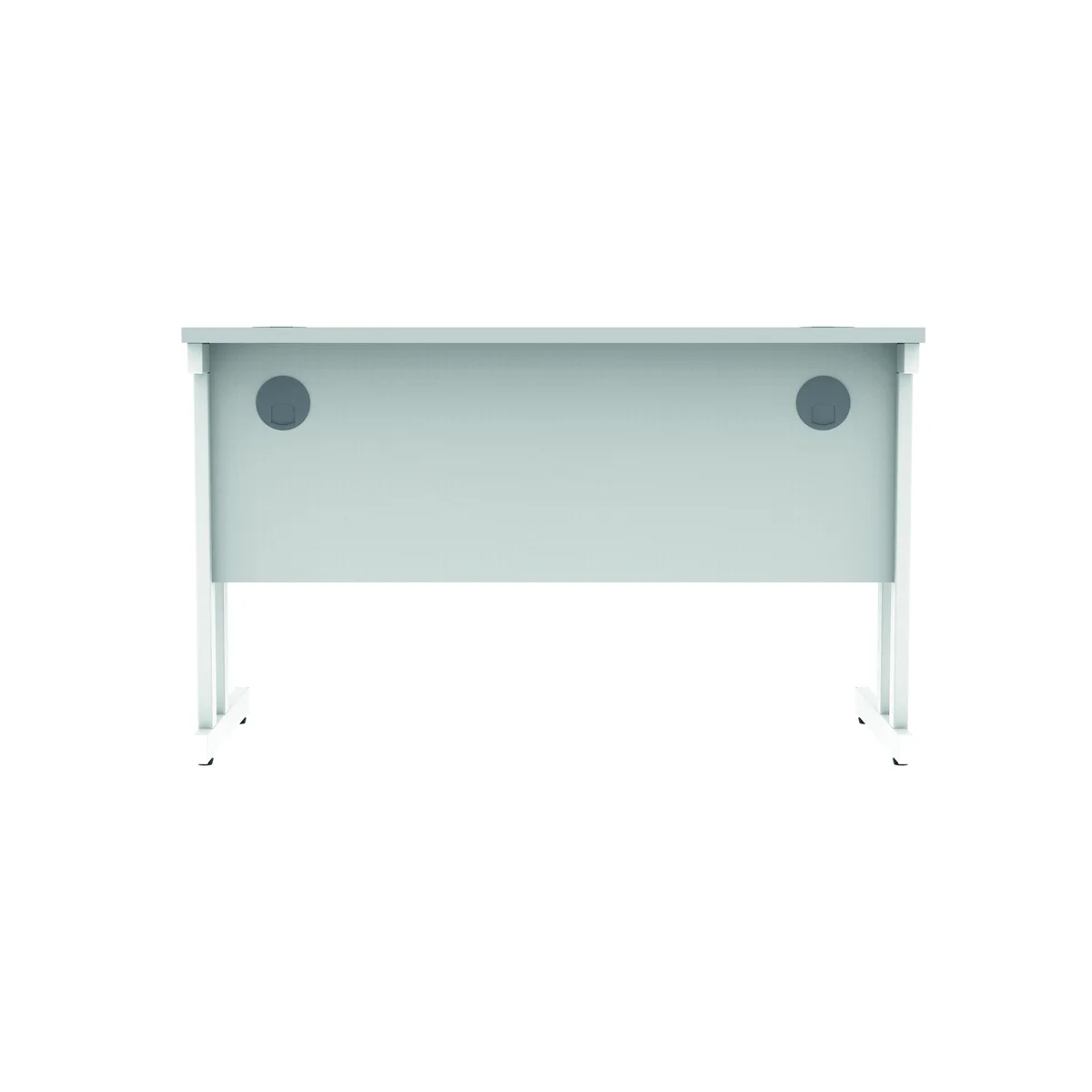 Polaris Rectangular Double Upright Cantilever Desk 1200x600x730mm Arctic White/White KF882352 - Image 4