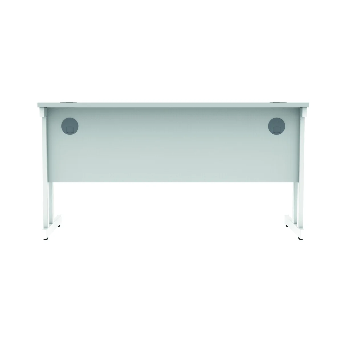Polaris Rectangular Double Upright Cantilever Desk 1400x600x730mm Arctic White/White KF882353 - Image 4