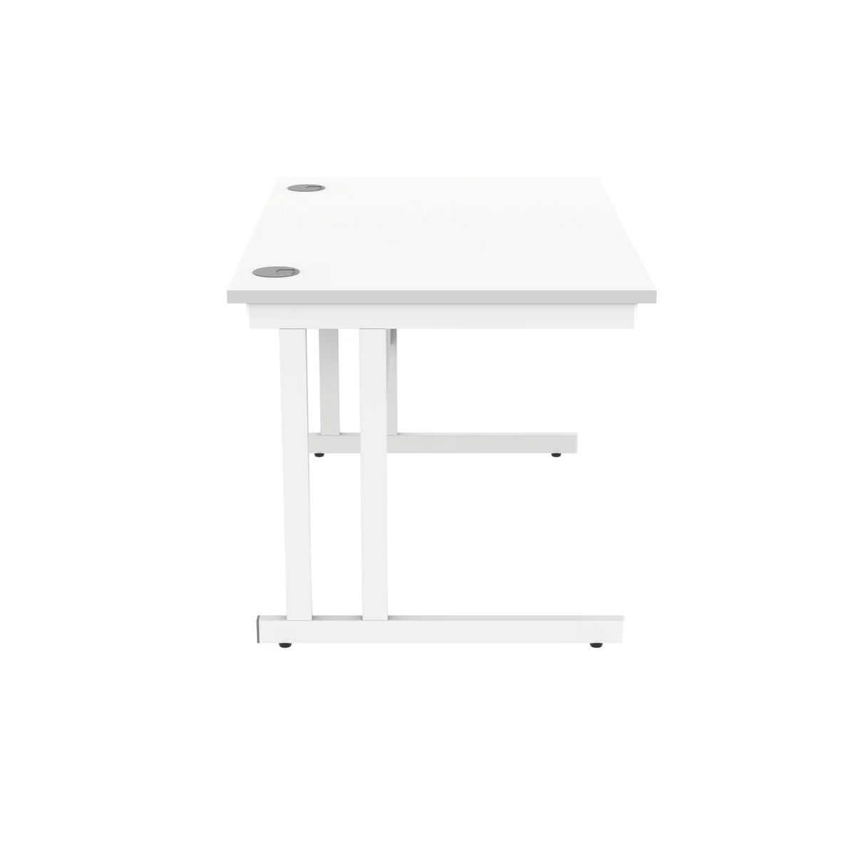 Polaris Rectangular Double Upright Cantilever Desk 1200x800x730mm Arctic White/White KF882355 - Image 2