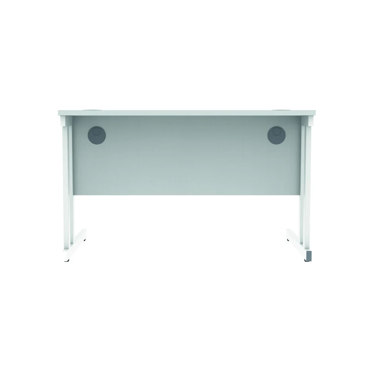 Polaris Rectangular Double Upright Cantilever Desk 1200x800x730mm Arctic White/White KF882355 - Image 4