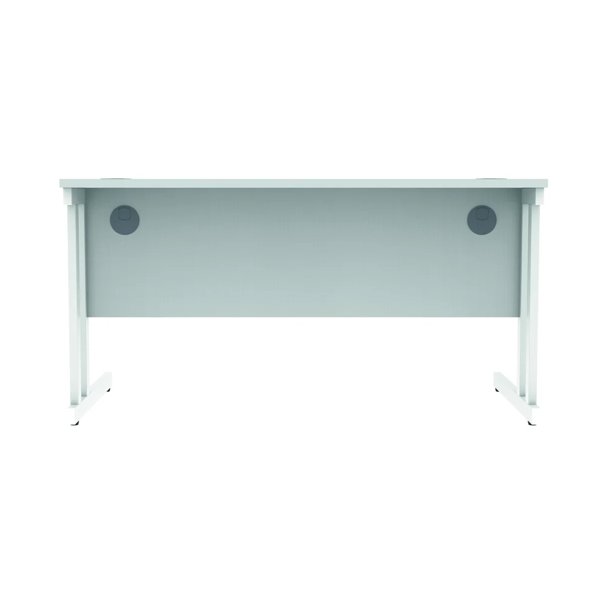Polaris Rectangular Double Upright Cantilever Desk 1400x800x730mm Arctic White/White KF882356 - Image 4