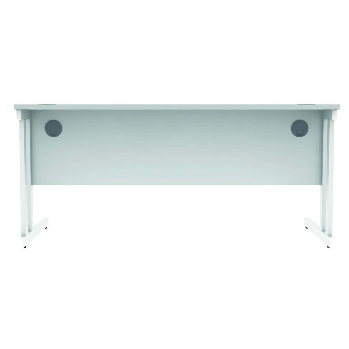 Polaris Rectangular Double Upright Cantilever Desk 1600x800x730mm Arctic White/White KF882357 - Image 4