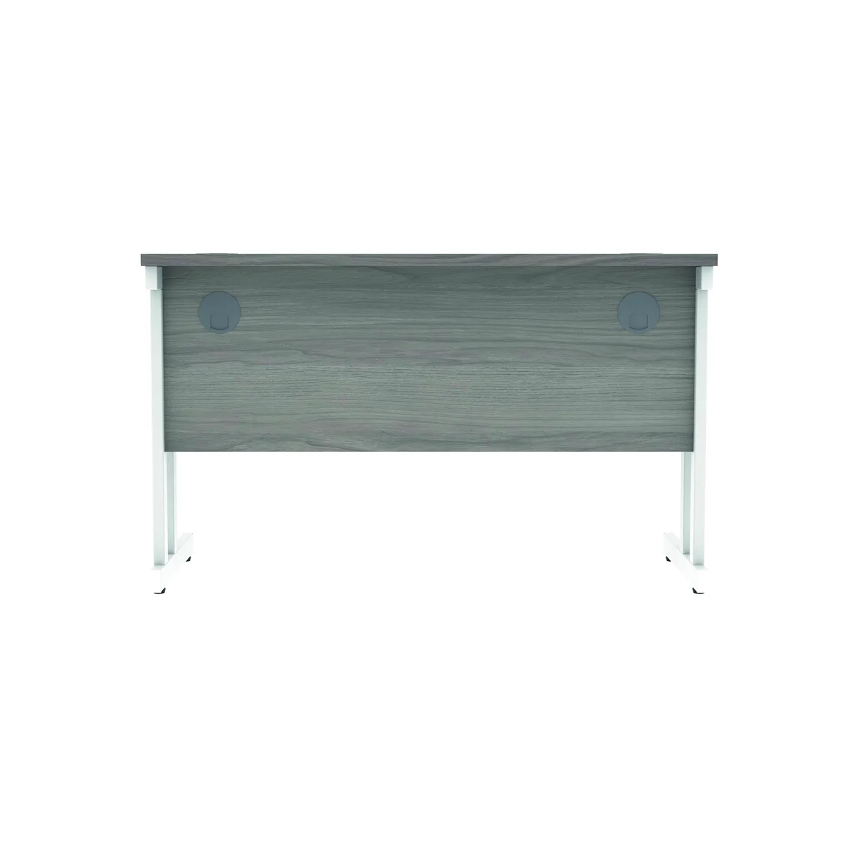 Polaris Rectangular Double Upright Cantilever Desk 1200x600x730mm Alaskan Grey Oak/White KF882368 - Image 4