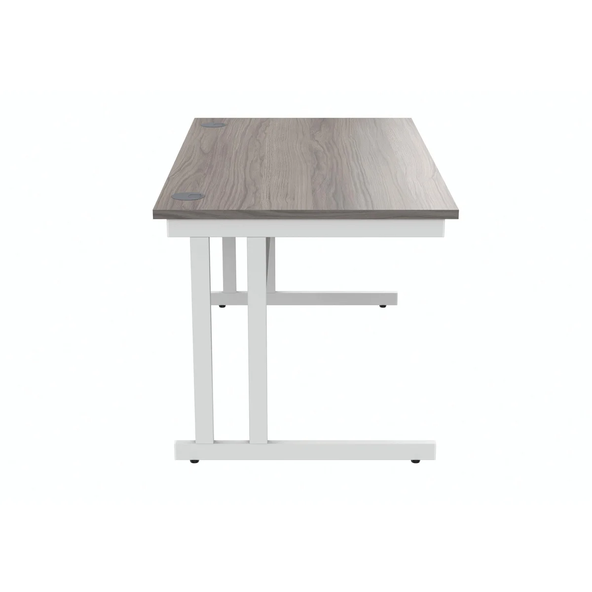 Polaris Rectangular Double Upright Cantilever Desk 1400x800x730mm Alaskan Grey Oak/White KF882370 - Image 2