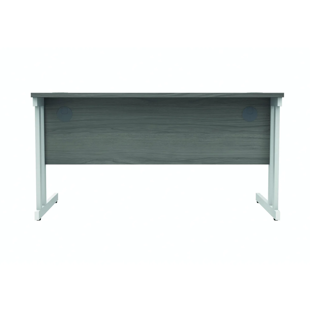 Polaris Rectangular Double Upright Cantilever Desk 1400x800x730mm Alaskan Grey Oak/White KF882370 - Image 4