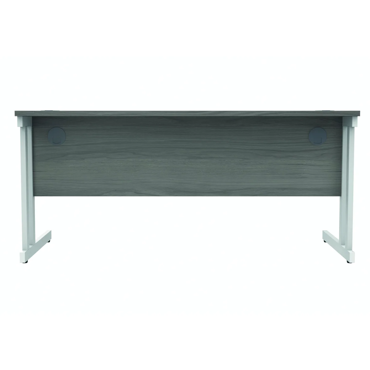 Polaris Rectangular Double Upright Cantilever Desk 1600x800x730mm Alaskan Grey Oak/White KF882371 - Image 4