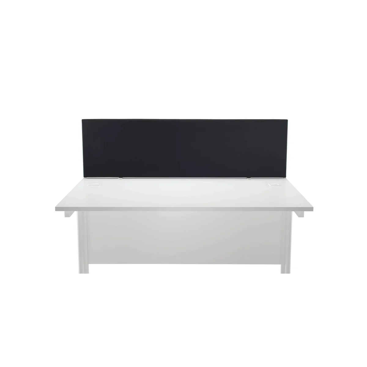 Jemini Straight Desk Mounted Screen 1400x25x400mm Black KF90502 - Image 2