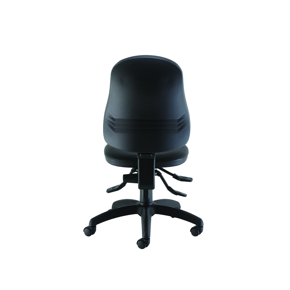 Jemini Teme Deluxe High Back Operator Chair 640x640x985-1175mm Leather Look Black KF90540 - Image 4