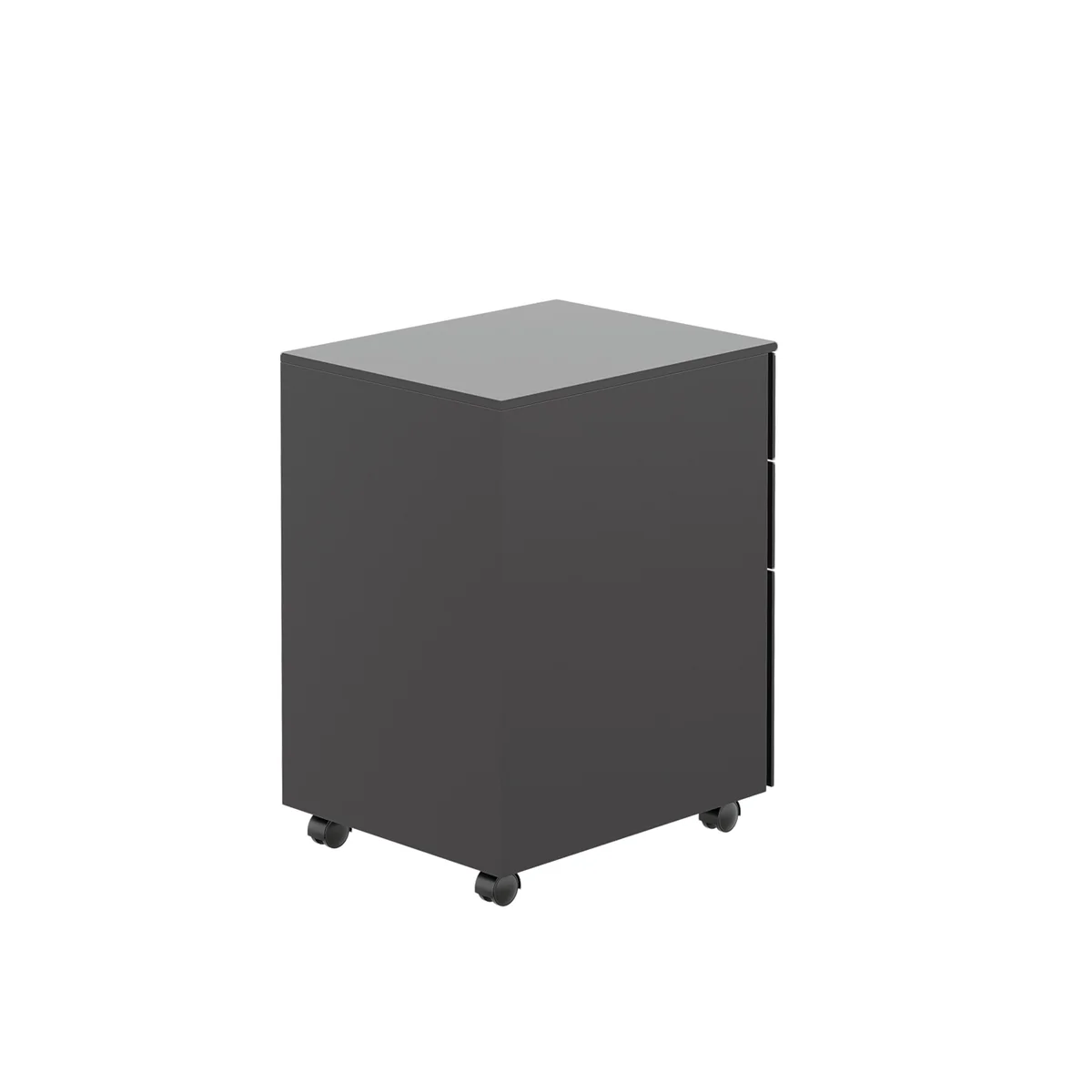 Jemini Contract 3 Drawer Mobile Desk Pedestal 380x470x615 Black KF90689 - Image 3