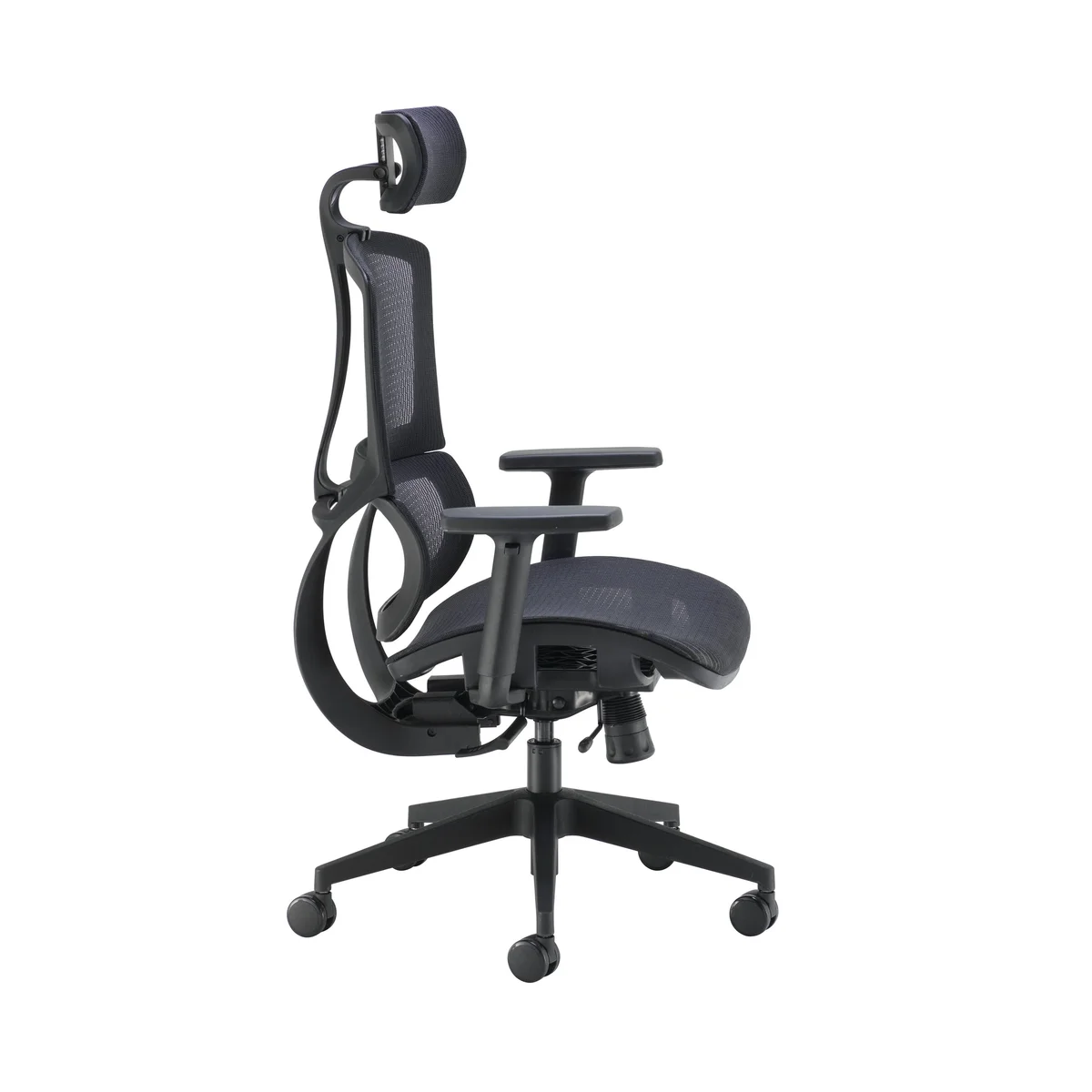 Arista Lena High Back Executive Chair 700x700x1120-1250mm Mesh Back Black KF90764 - Image 2