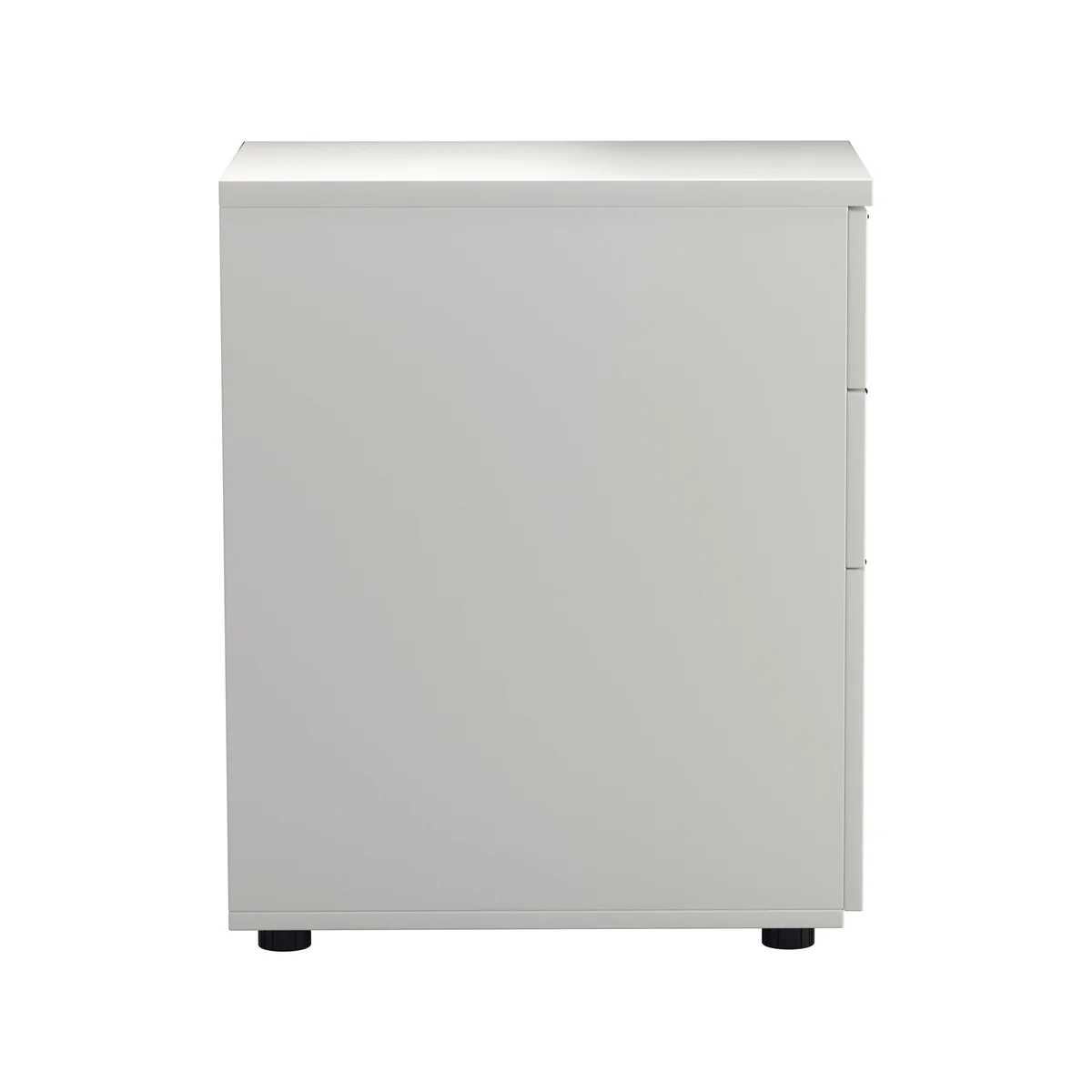 First 3 Drawer Desk High Pedestal 404x600x730mm White KF98511 - Image 2