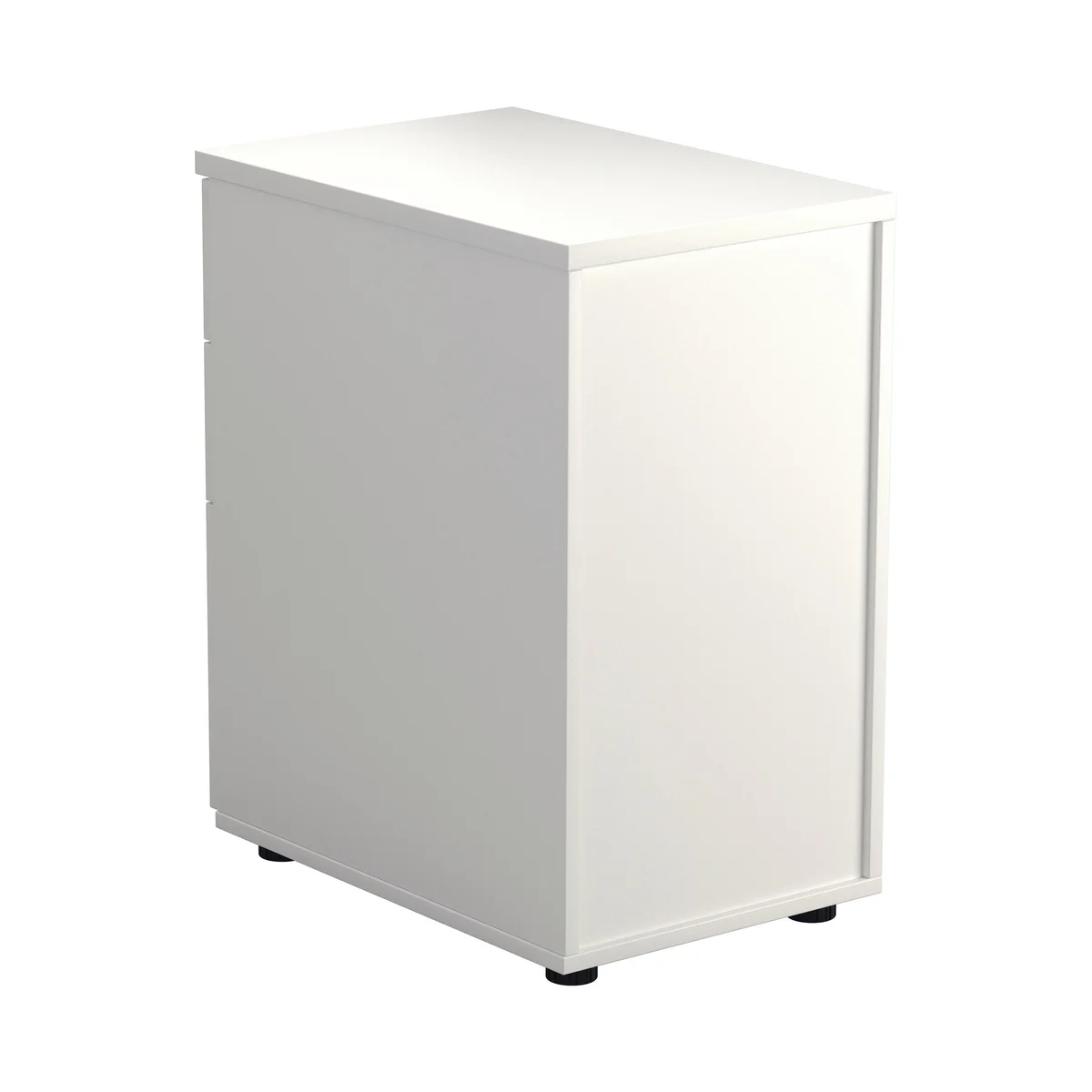 First 3 Drawer Desk High Pedestal 404x600x730mm White KF98511 - Image 3