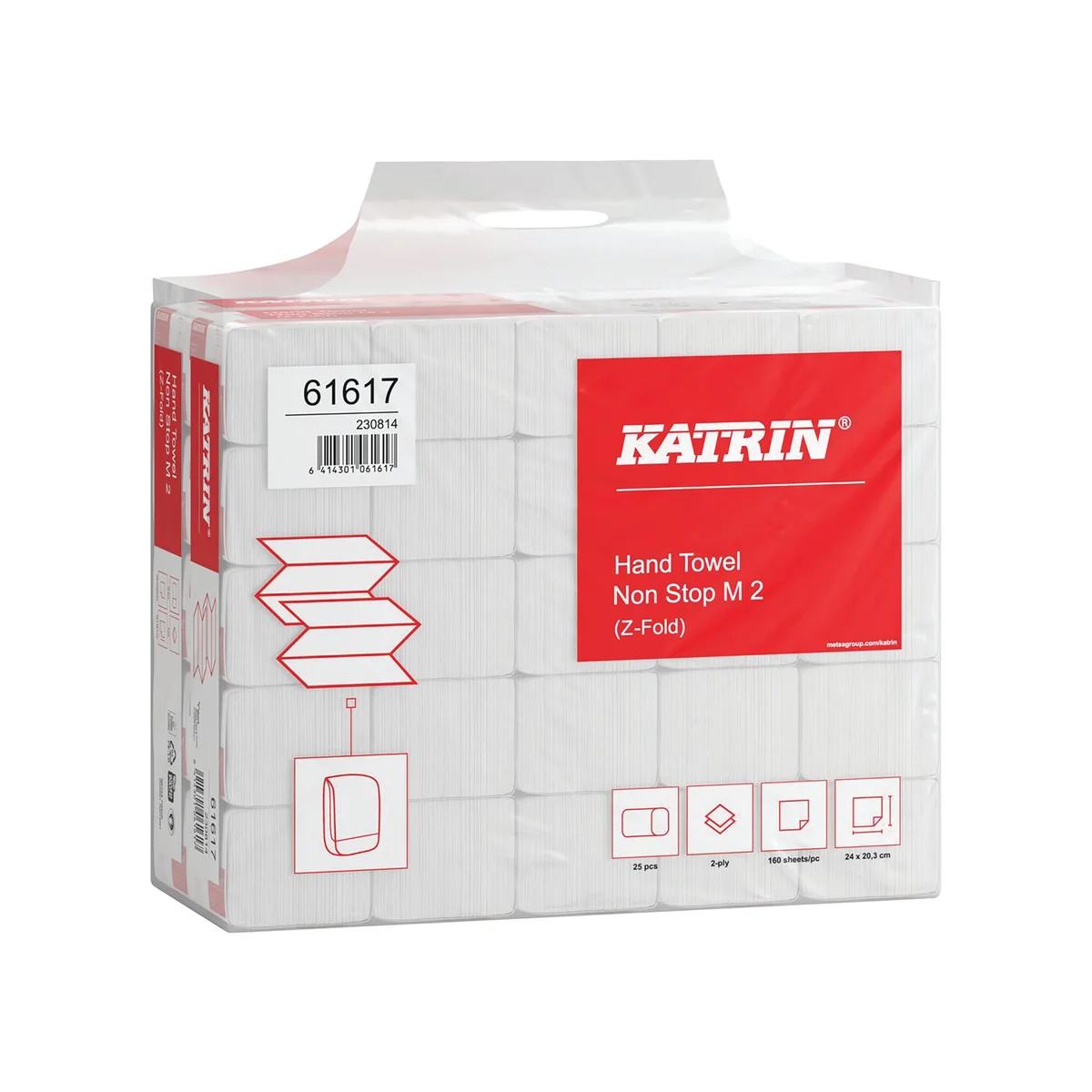 Katrin Classic Hand Towel Non Stop M2 Pack x25 (Pack of 4000) 61617 - Image 2