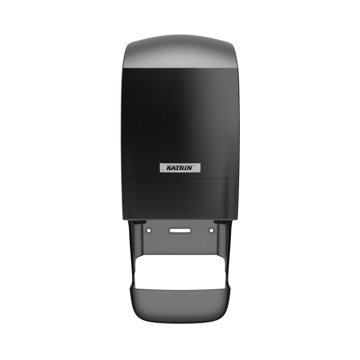 Katrin Plastic Dispenser w/Core Catcher For System Toilet Roll Black 77472 - Image 2