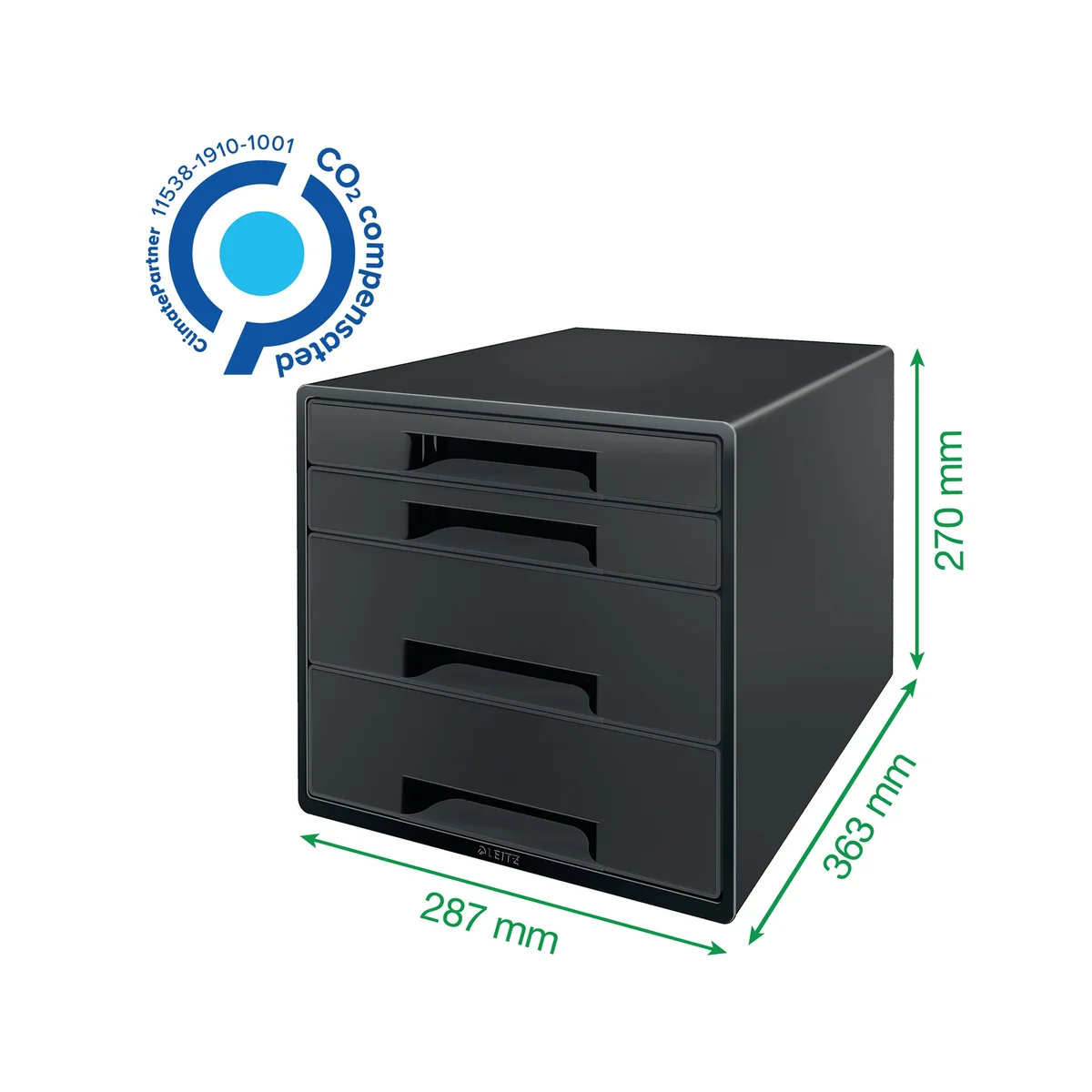 Leitz Recycle 4 Drawer Cabinet Black 53720095 - Image 2