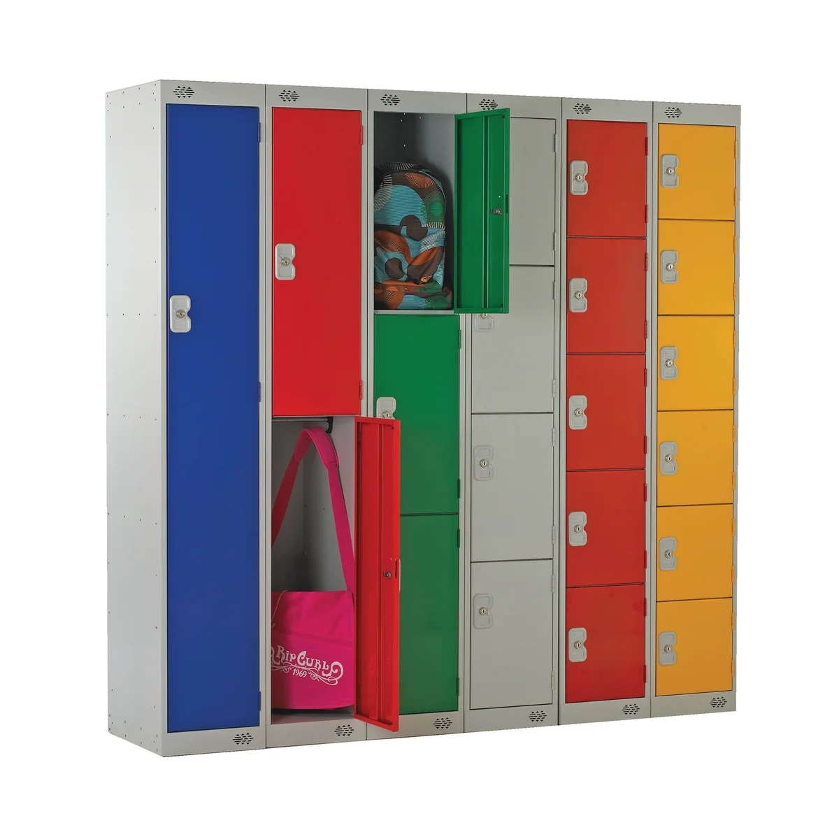 Four Compartment Locker 300x300x1800mm Blue Door M12214GUCF00 - Image 2