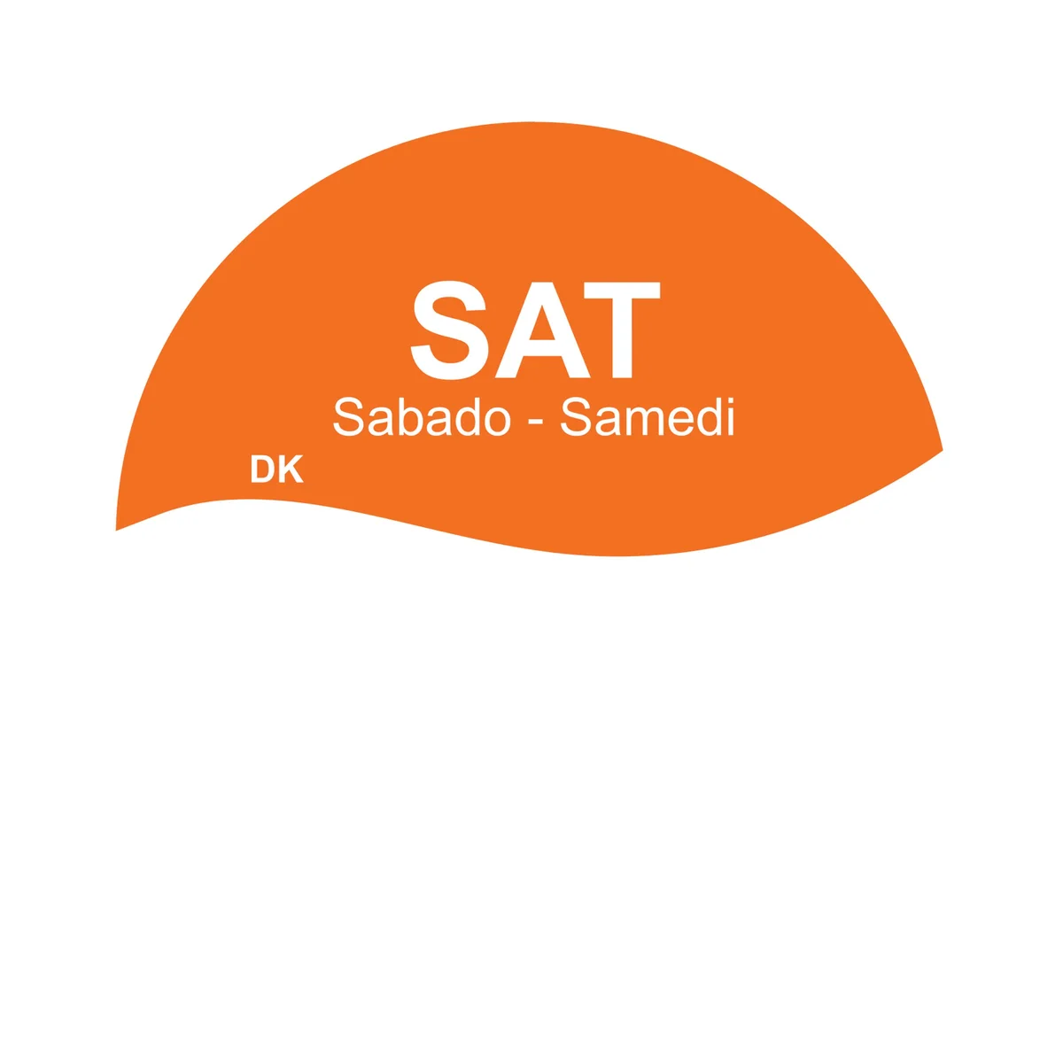 MyCafe Day of Week Food Rotation Label Saturday (Pack of 3500) MYC10614 - Image 2