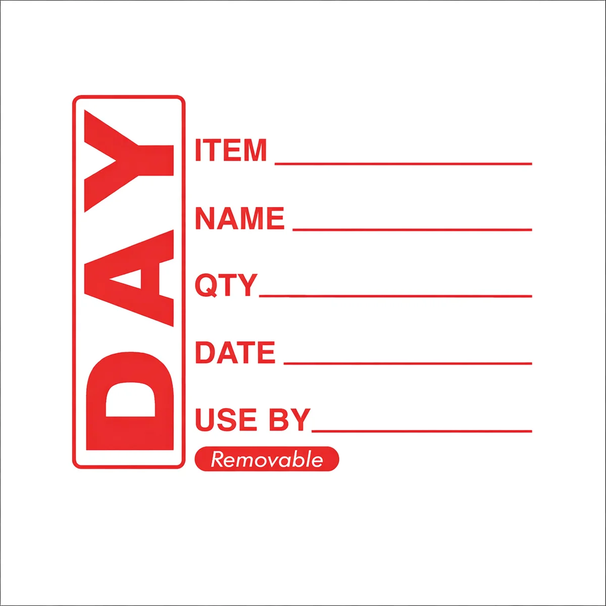 MyCafe Food Label Use By 25x25mm Removable (Pack of 1000) MYC10627 - Image 2