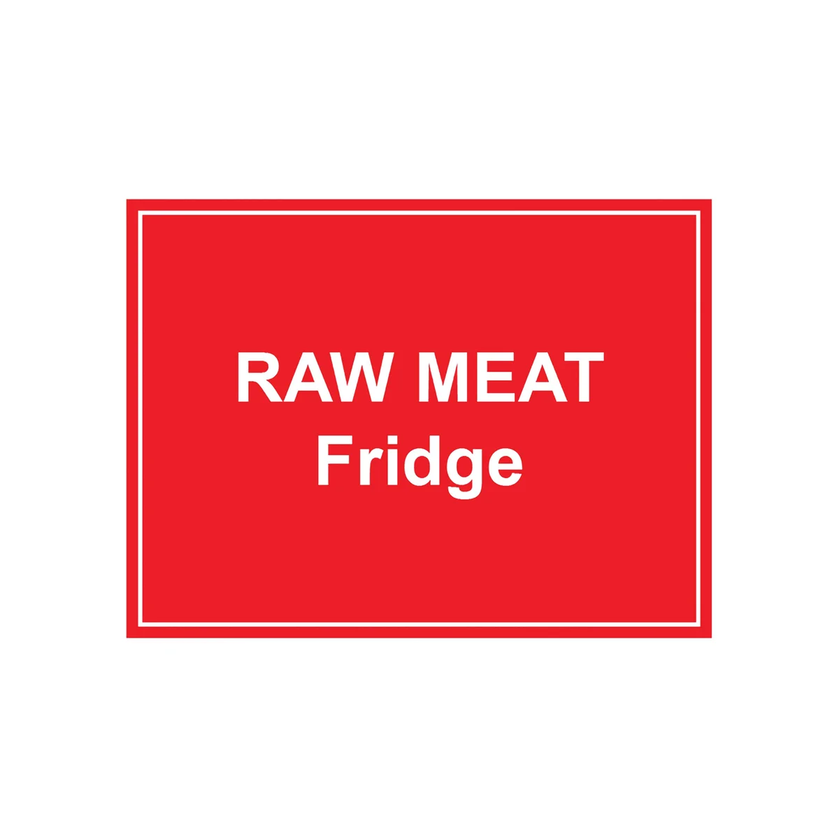 MyCafe Raw Meat Fridge Sign Self Adhesive Vinyl 150x200mm MYC10709