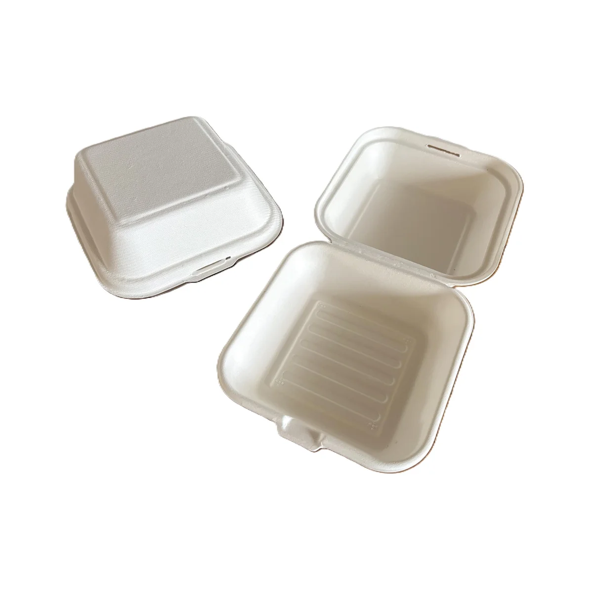 MyCafe Bagasse Burger Box 6x6  Inch (Pack of 500) MYC10940 - Image 3