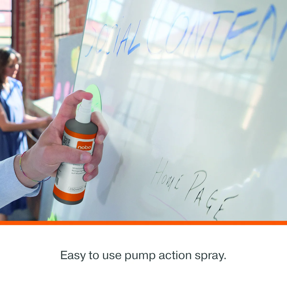 Nobo Waterbased Whiteboard Cleaning Spray 250ml 1915708 - Image 4
