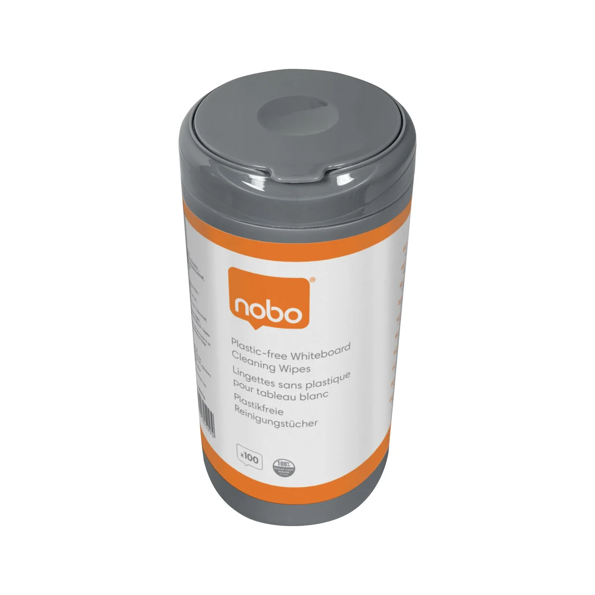 Nobo Plastic Free Whiteboard Cleaning Wipes (Pack of 100) 1915713 - Image 2