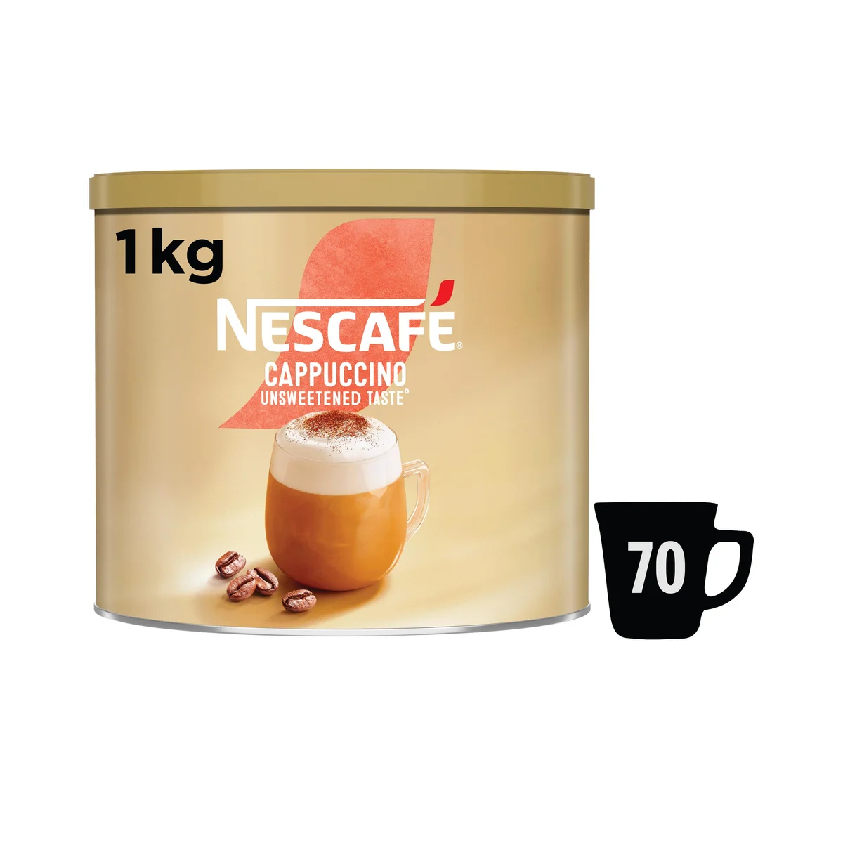 Nescafe Gold Cappuccino Unsweetened Taste Instant Coffee 1kg 12582351 - Image 3