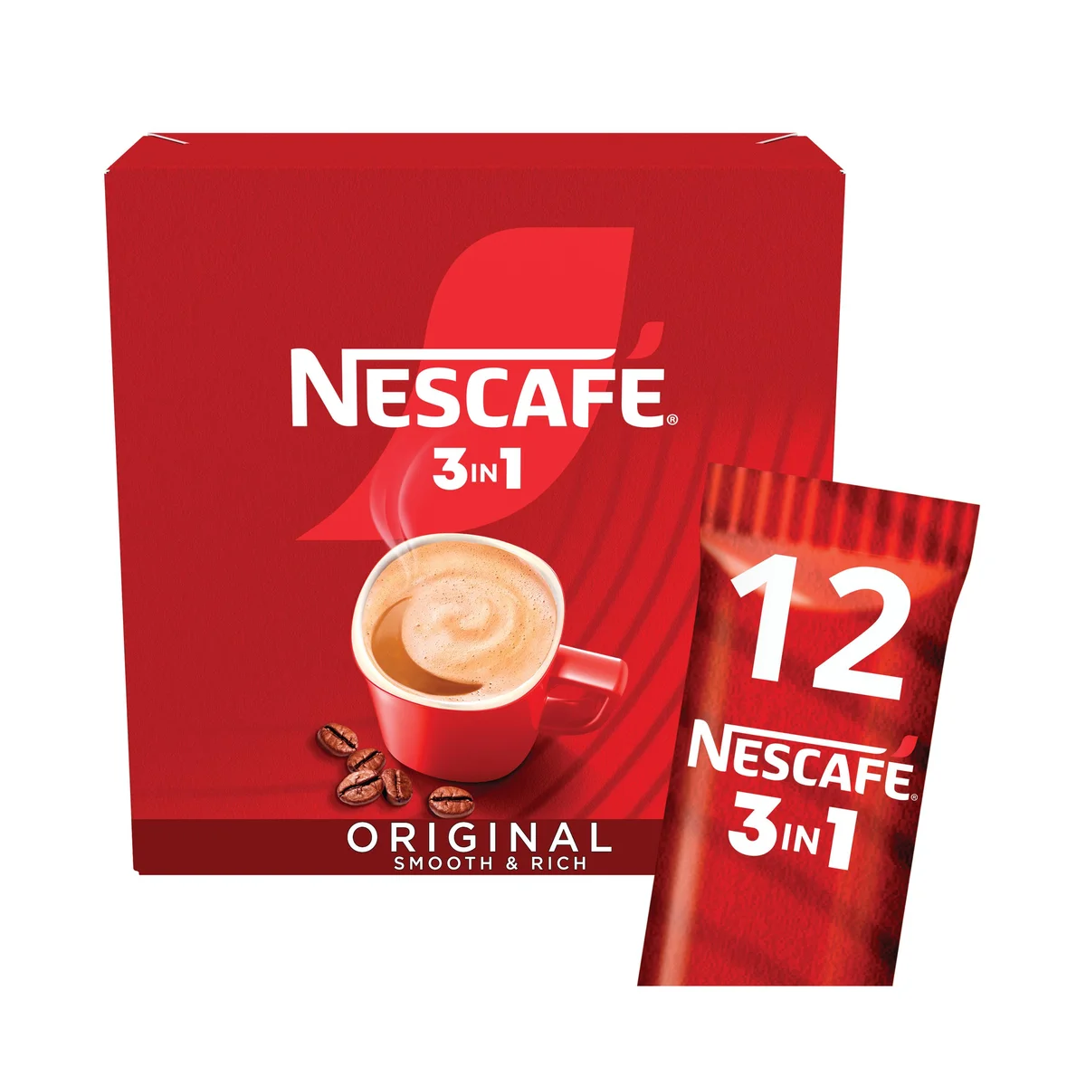 Nescafe 3-in-1 Original Coffee Sachets (Pack of 12) 12593075 - Image 3