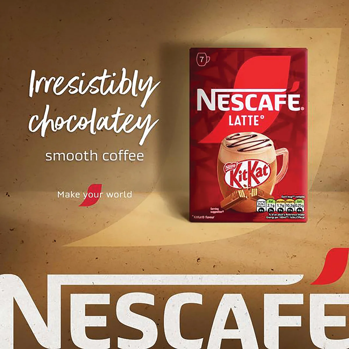 Nescafe KitKat Latte Sachets (Pack of 7) 12599706 - Image 2