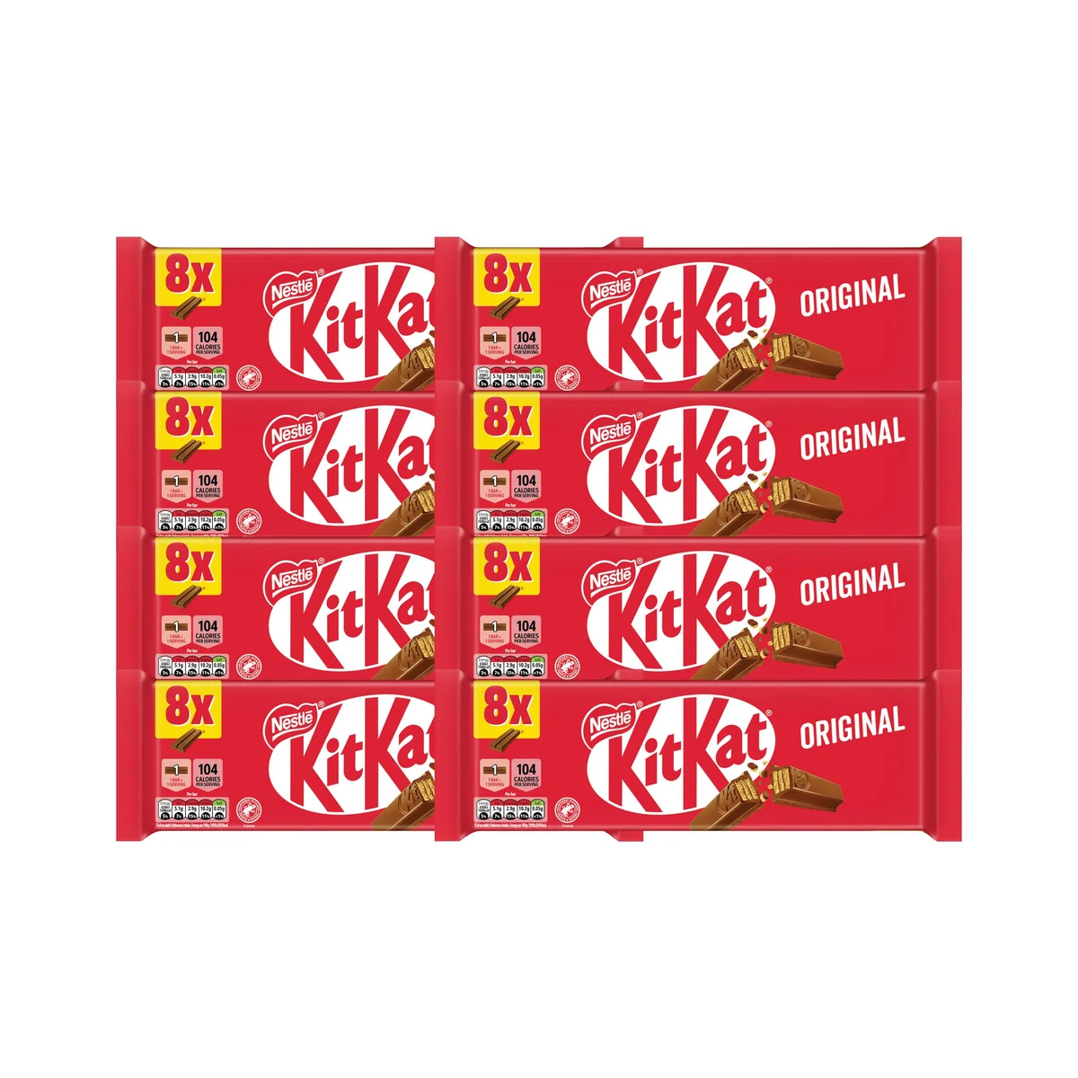 Nestle KitKat 2 Finger Milk Chocolate Bar (Pack of 8) 12602051 - Image 2