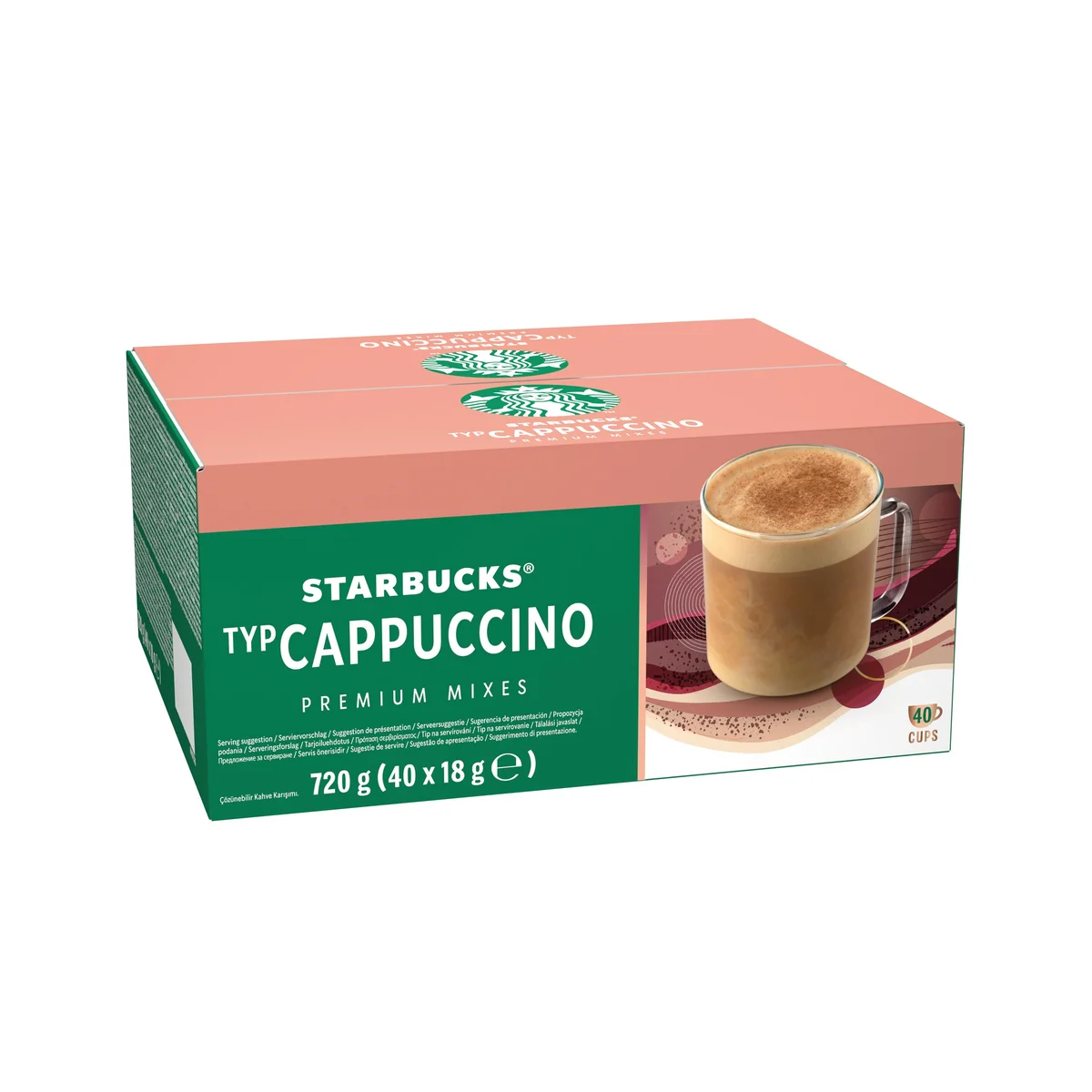 Starbucks Cappuccino Premium Instant Coffee Sachets (Pack of 40) 12604353 - Image 2