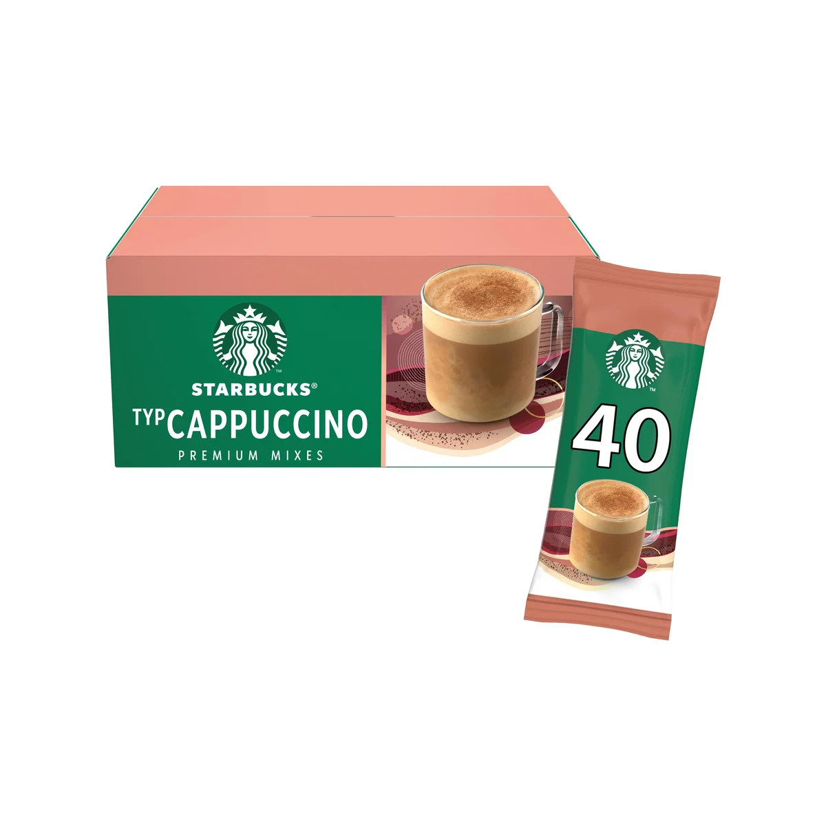 Starbucks Cappuccino Premium Instant Coffee Sachets (Pack of 40) 12604353 - Image 3