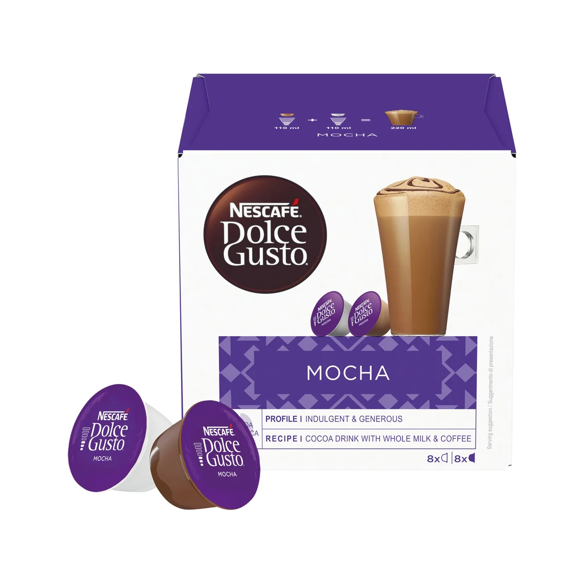 Nescafe Dolce Gusto Mocha Coffee 216g (Pack of 48) 12552647 - Image 3