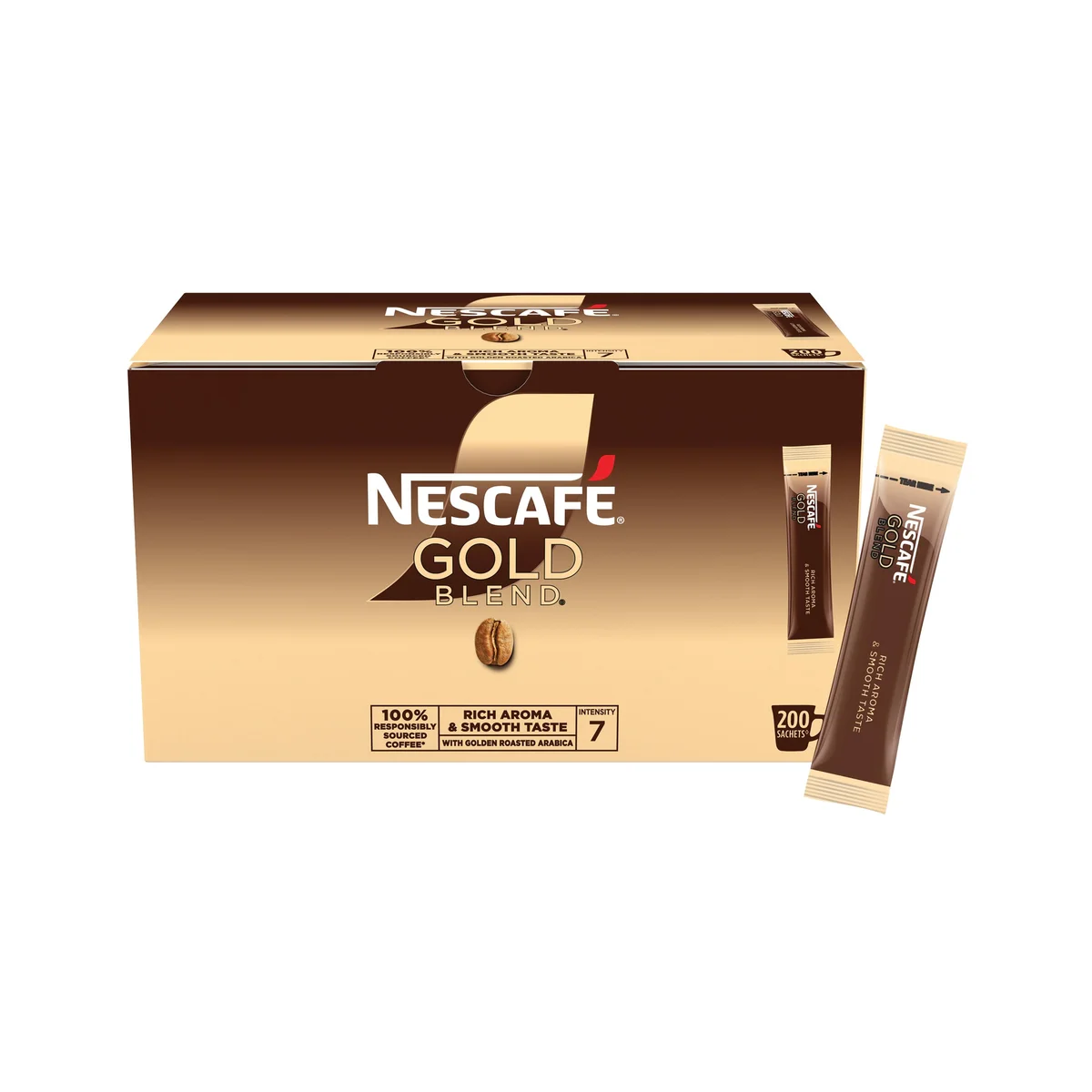 Nescafe Gold Blend One Cup Sticks Coffee Sachets (Pack of 200) 12340523 - Image 2
