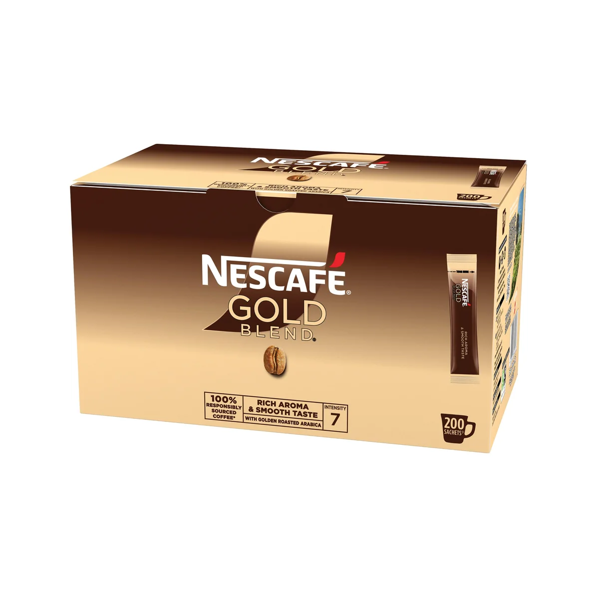 Nescafe Gold Blend One Cup Sticks Coffee Sachets (Pack of 200) 12340523 - Image 3