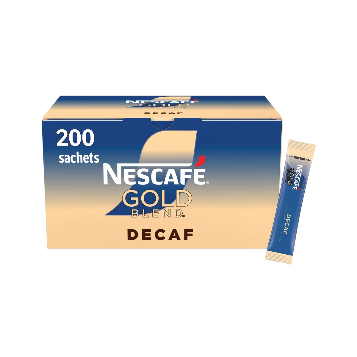 Nescafe Gold Blend Decaffeinated One Cup Coffee Sachets (Pack of 200) 12612390 - Image 2