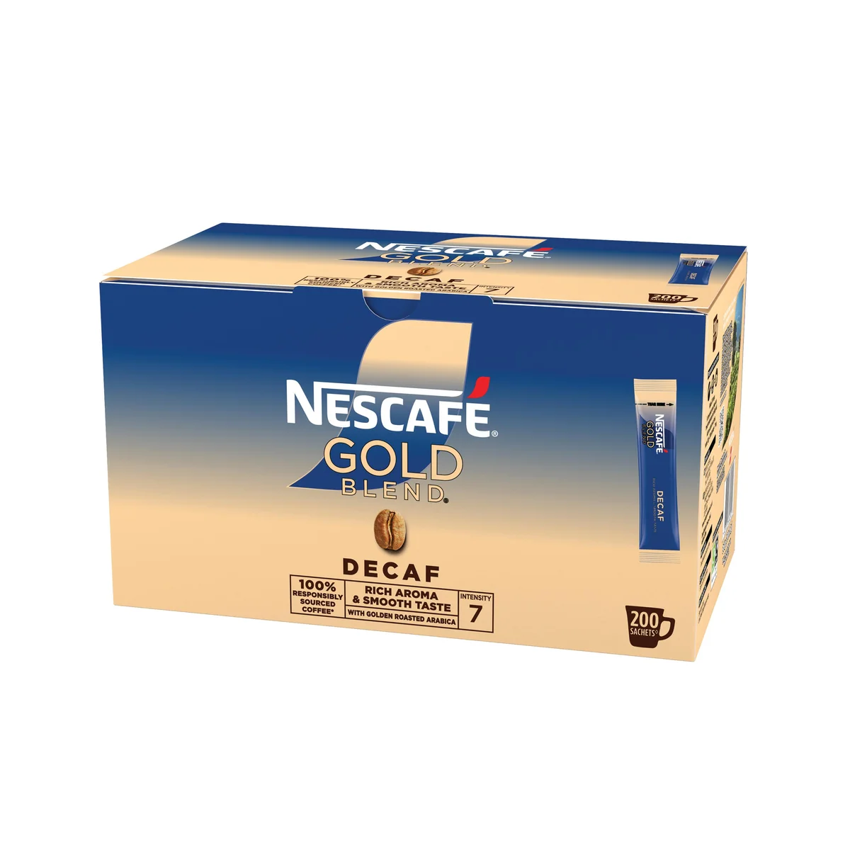 Nescafe Gold Blend Decaffeinated One Cup Coffee Sachets (Pack of 200) 12612390 - Image 3