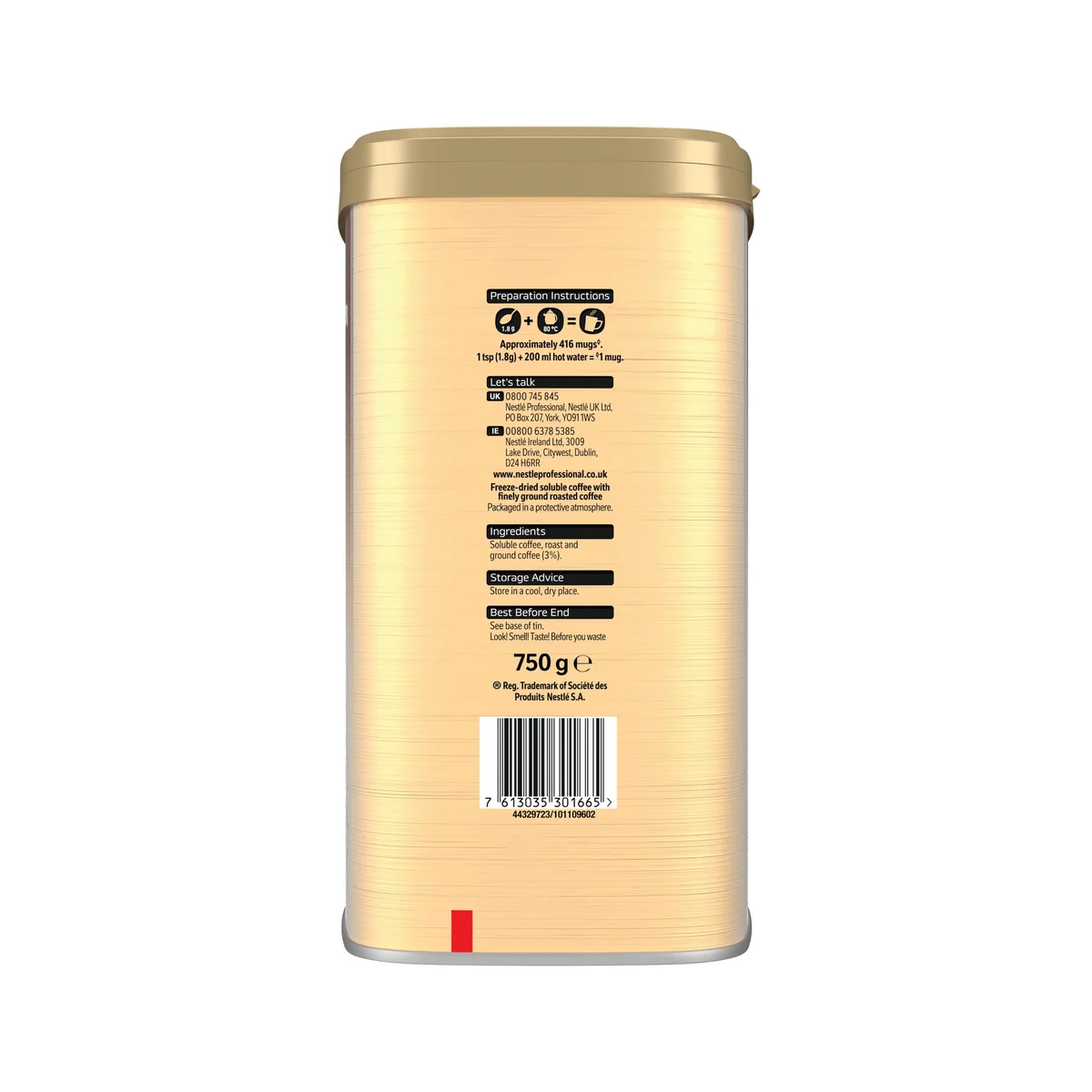 Nescafe Gold Blend Coffee Tin 750g Pack of 2 Buy 2 Get FOC KitKat 4 Finger Milk Chocolate Pack of 24 - Image 3