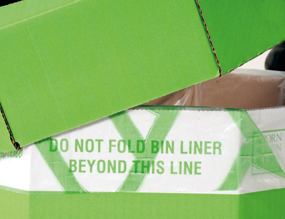Acorn Cardboard Recycling Bin 60 Litre Green (Pack of 5) 402565 - Image 2