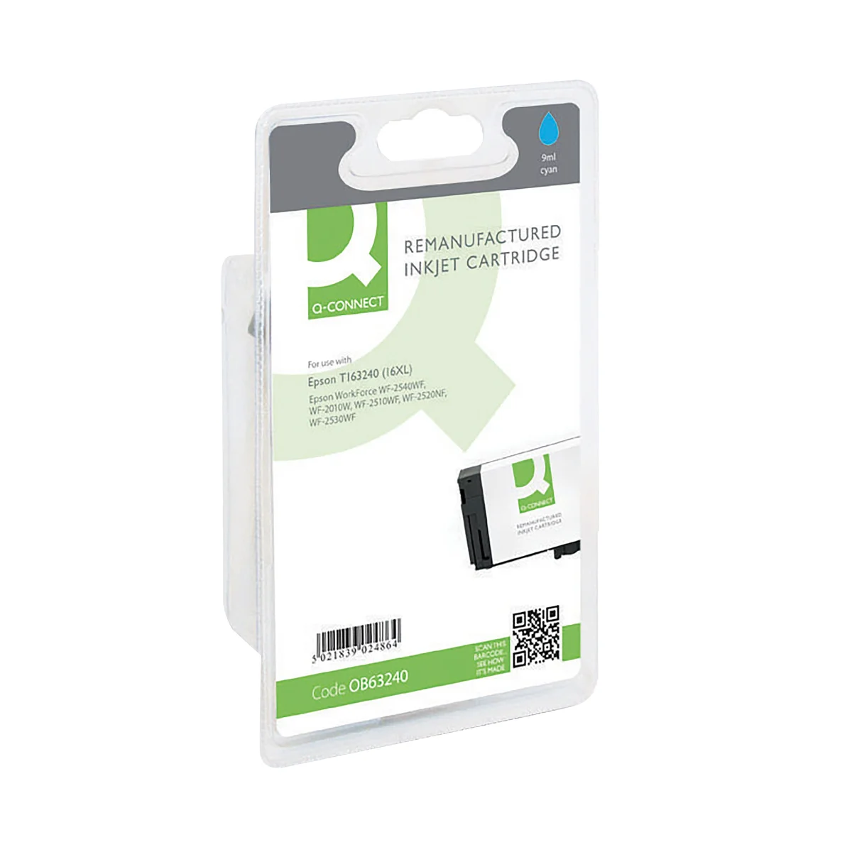 Q-Connect Epson 16XL Remanufactured Inkjet Cartridge High Yield Cyan RM-QC-6577-00 - Image 1