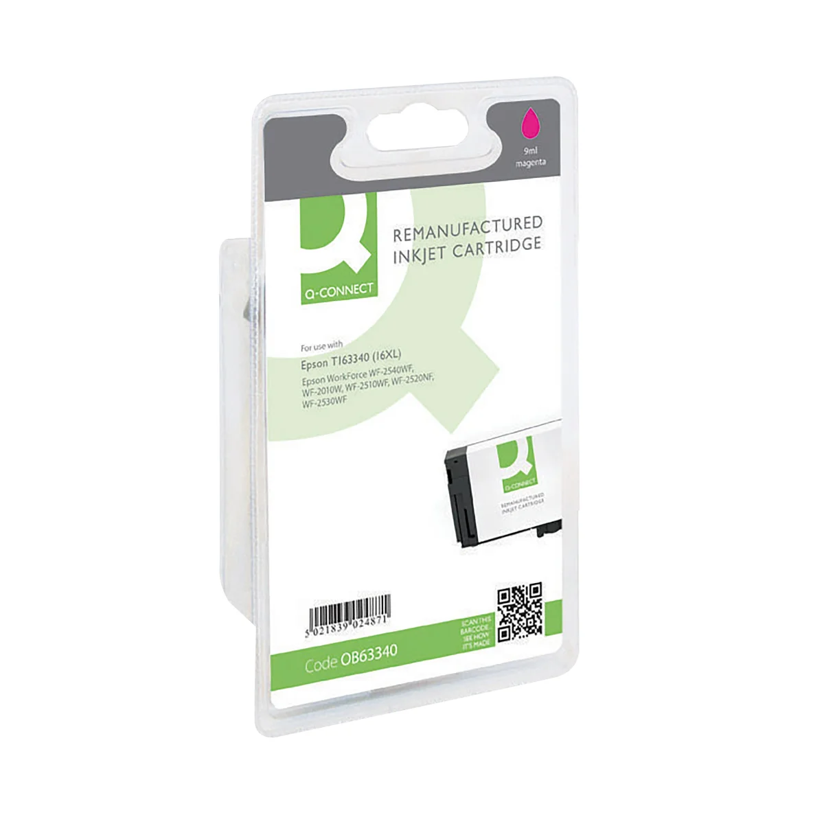 Q-Connect Epson 16XL Remanufactured Inkjet Cartridge High Yield Magenta T163340-COMP - Image 1
