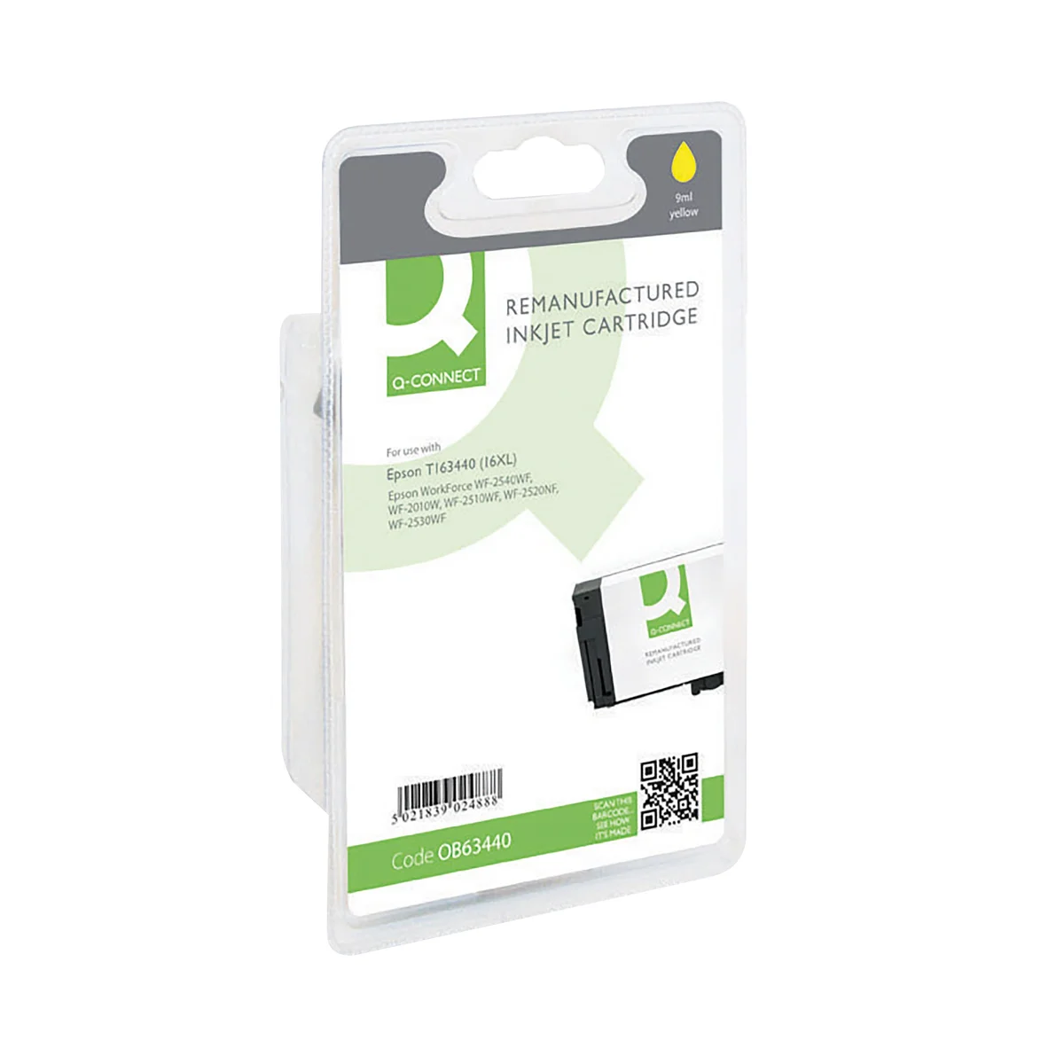 Q-Connect Epson 16XL Remanufactured Inkjet Cartridge High Yield Yellow RM-QC-6579-00 - Image 1