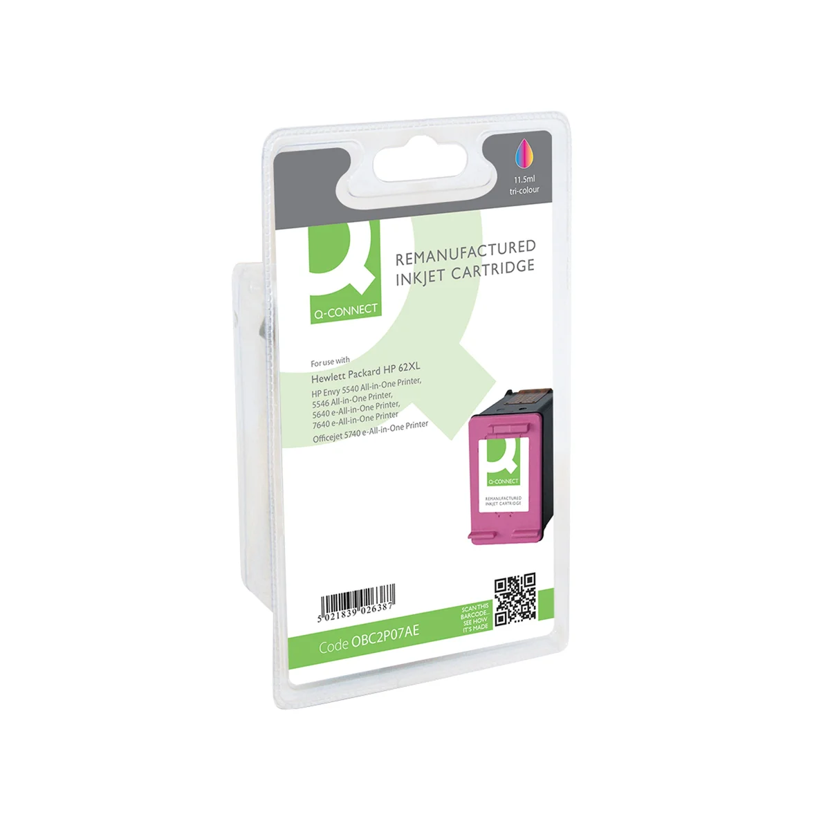 Q-Connect Remanufactured Inkjet Cartridge CMY For HP C2P07AE C2P07AE-COMP