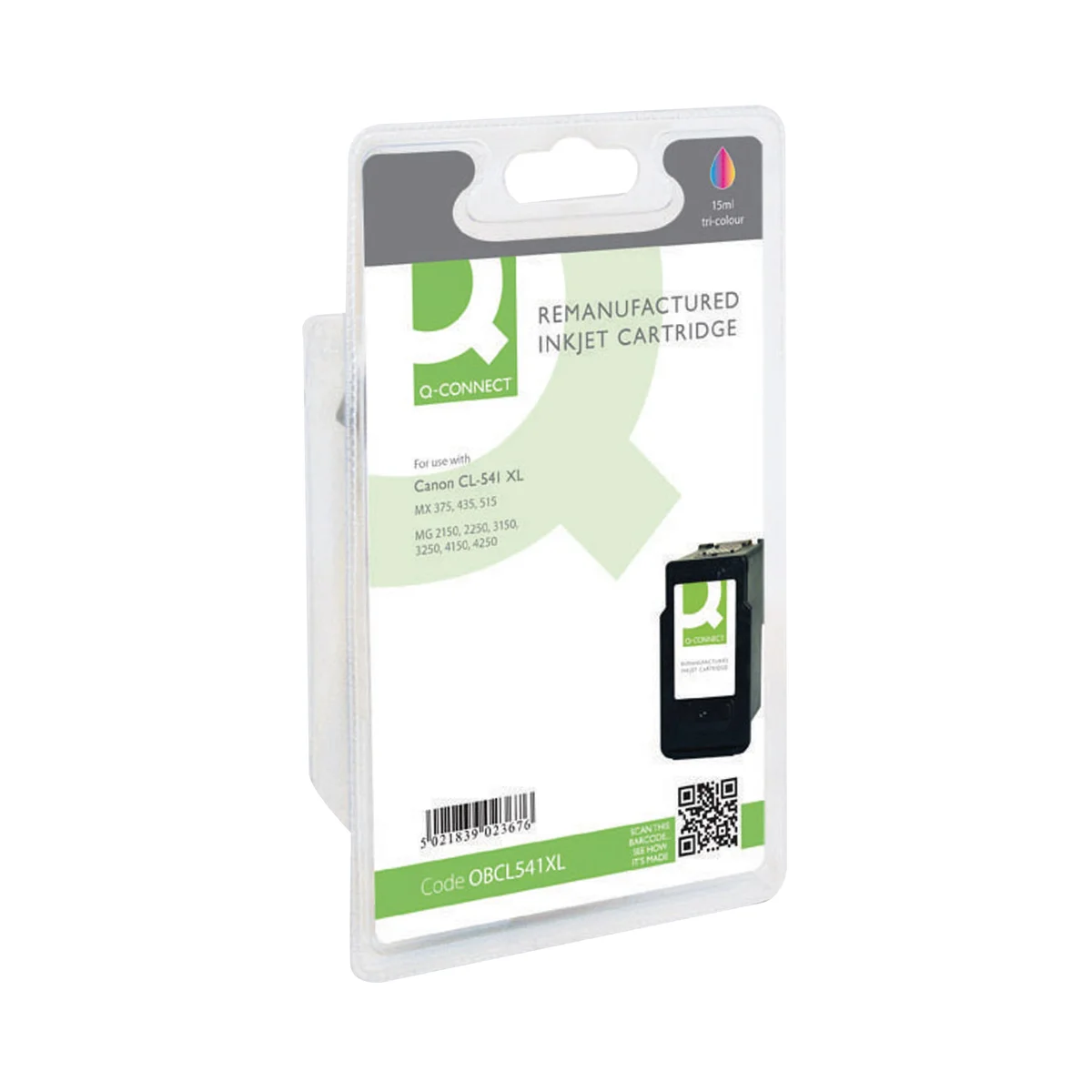 Q-Connect Remanufactured Inkjet Cartridge High Yield Colour For Canon CL-541XL CL-541XL-COMP - Image 1